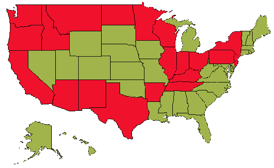 USA 96 - States Visited